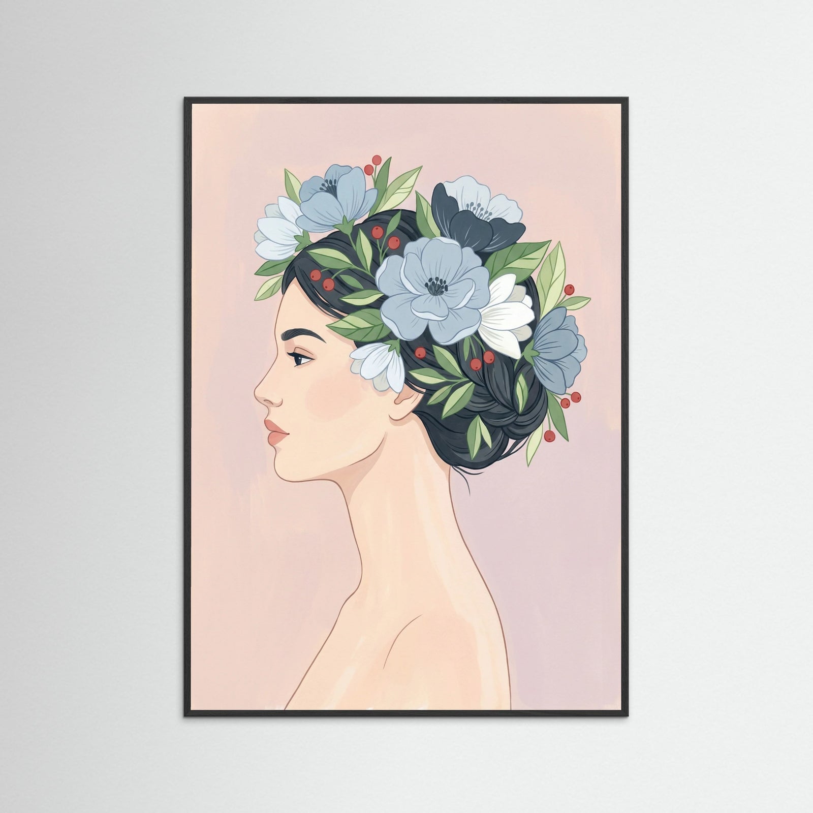 Black Wood Botanical Figure