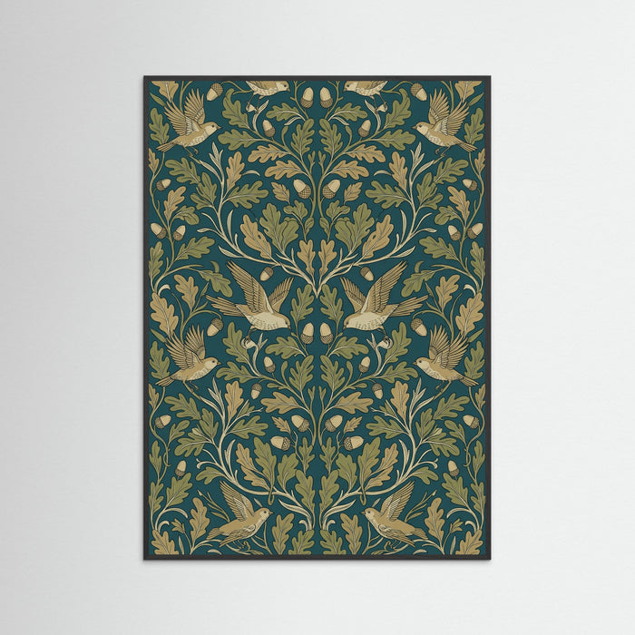 Black Wood Botanical Tapestry
