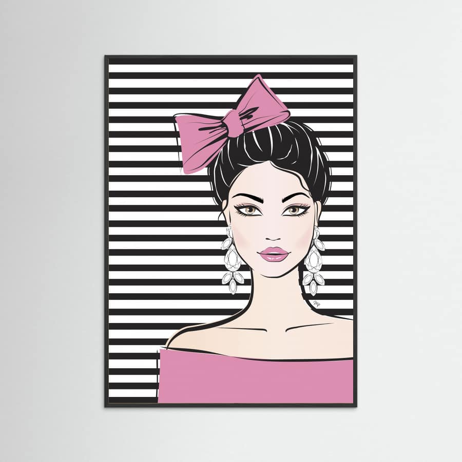 Bow Girl Poster – Poster und Kunstdruck