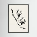 Black Wood Brushstroke Blooms