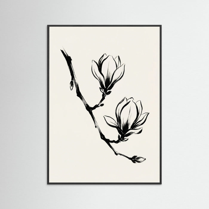 Black Wood Brushstroke Blooms