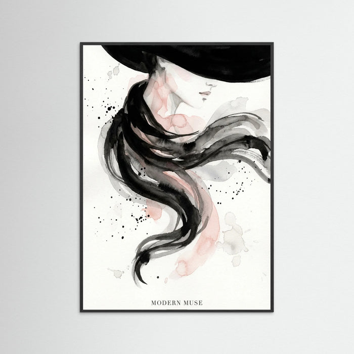Black Wood Brushstroke Chic