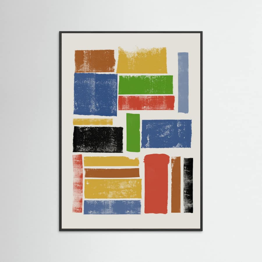 COLOR LINO CUT COMPOSITION Poster – plakat og kunsttryk