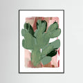 Black Wood Cactus Green Pink 3 Poster