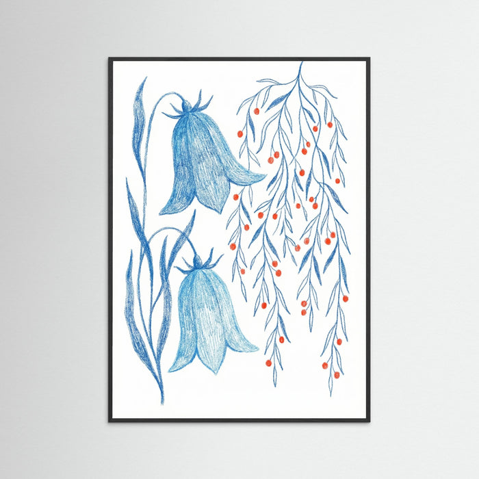 Black Wood Cerulean Vines