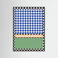 Black Wood Checkered Rothko Inspiration Poster