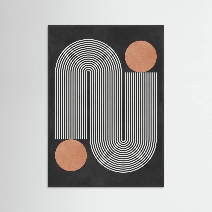 Circles on black background 1 Poster – poster and art print