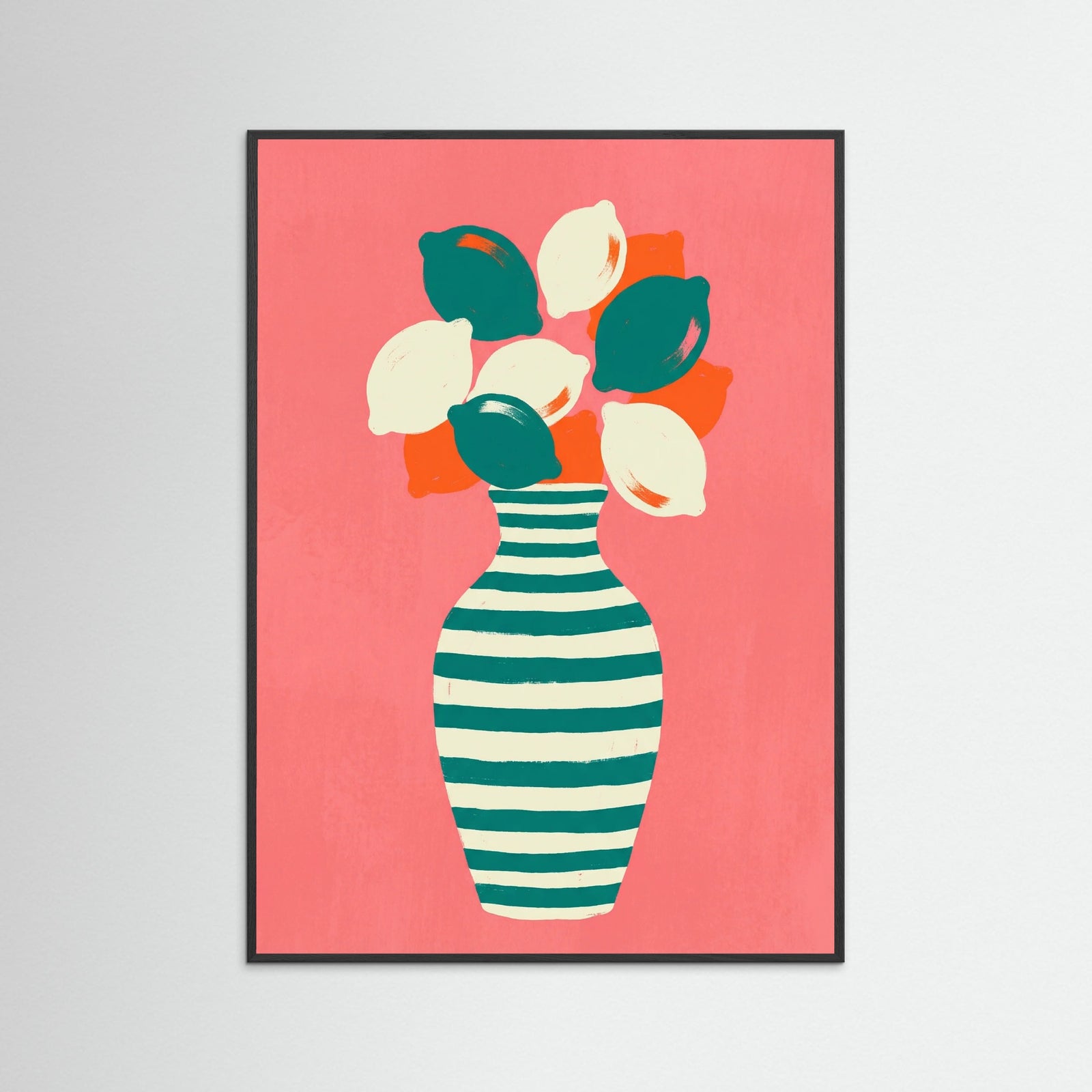 Black Wood Citrus Stripes