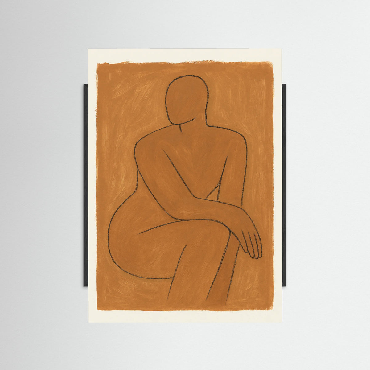 Black Wood Clay Figure