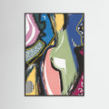 Black Wood Colorful Abstract Bum Poster