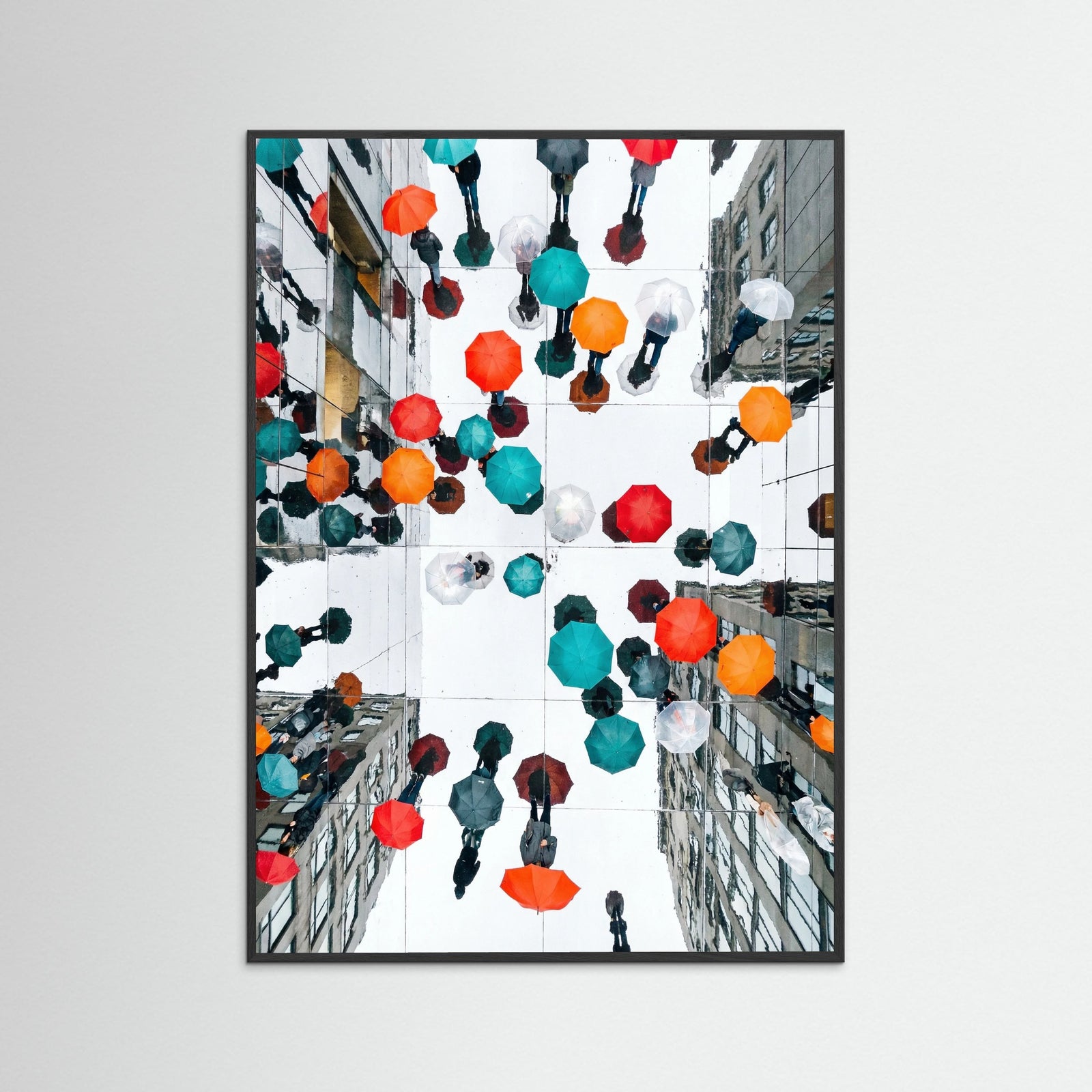 Black Wood Colorful Rain Promenade