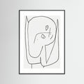 Black Wood Contemplative Figure