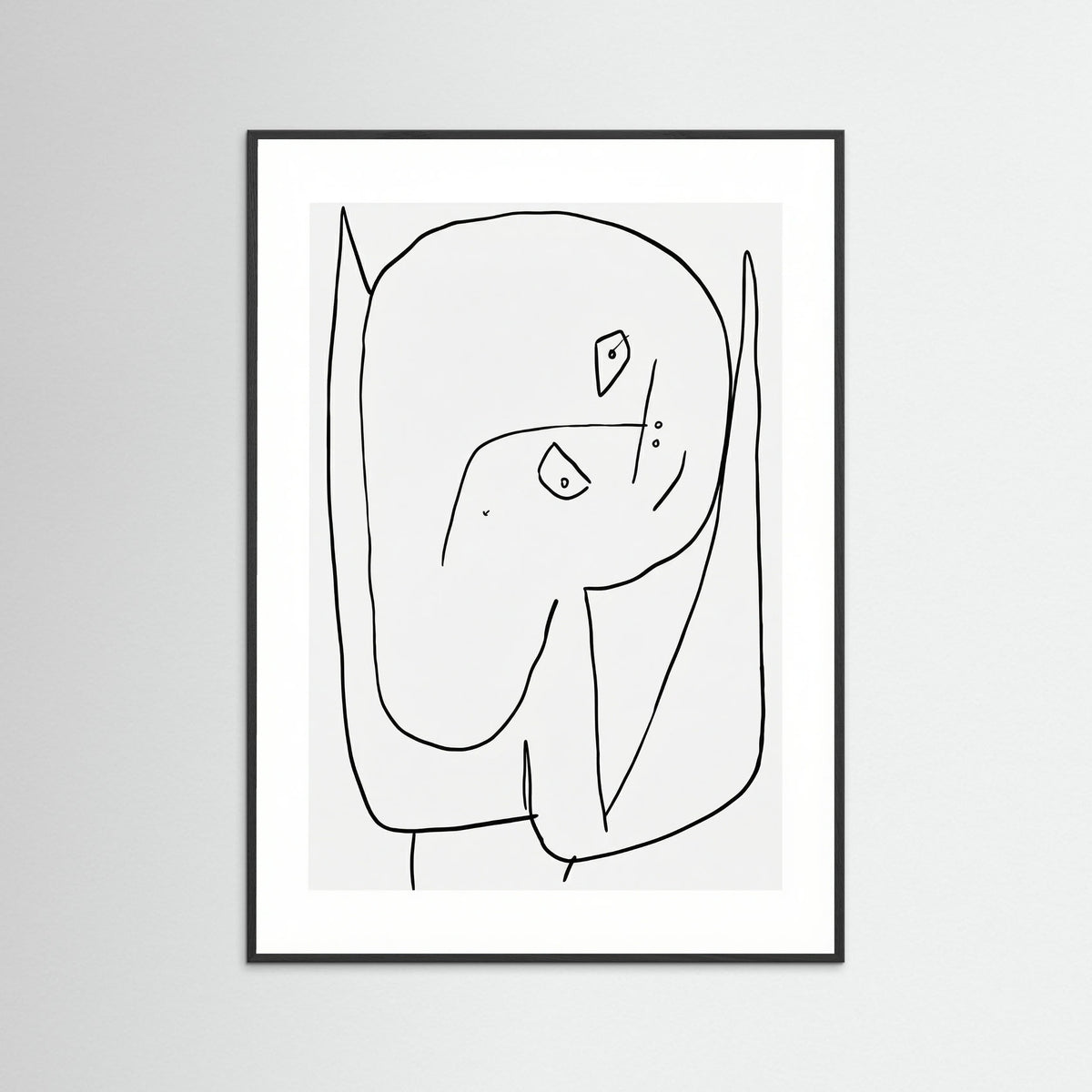 Black Wood Contemplative Figure