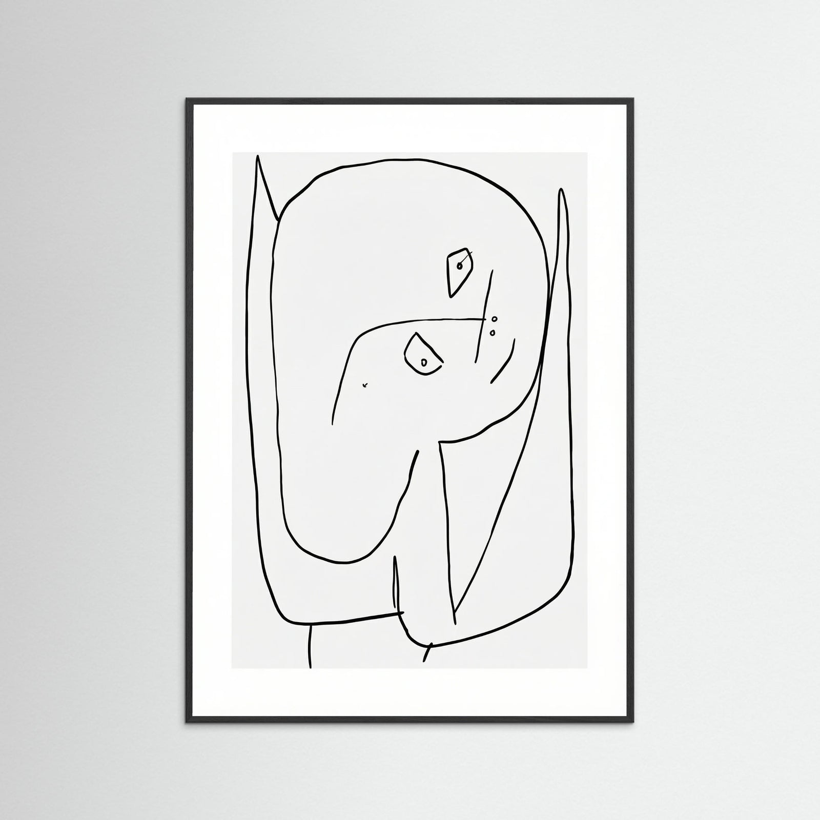 Black Wood Contemplative Figure