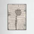 Black Wood Contemporary Abstract In White and Grey Poster
