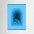 Black Wood Cool Desert Night Poster