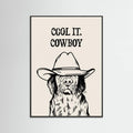 Black Wood Cool it Cowboy Black Poster