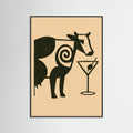 Black Wood Cow Martini