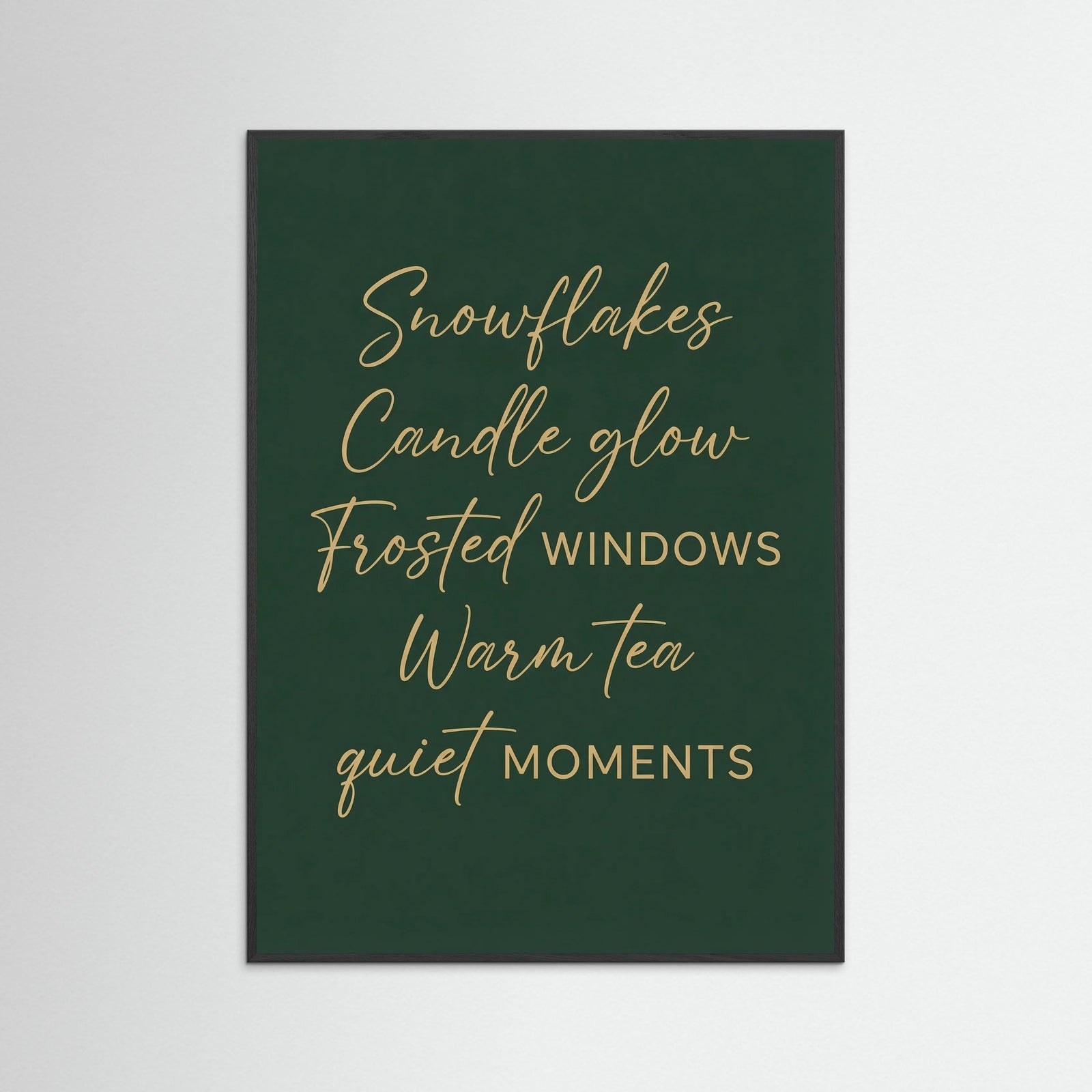 Black Wood Cozy Winter Wishes