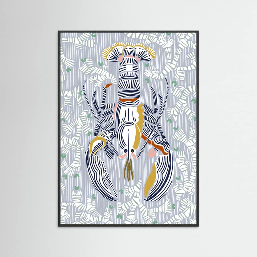 Crustacean Core grey -juliste – juliste ja taidepainatus