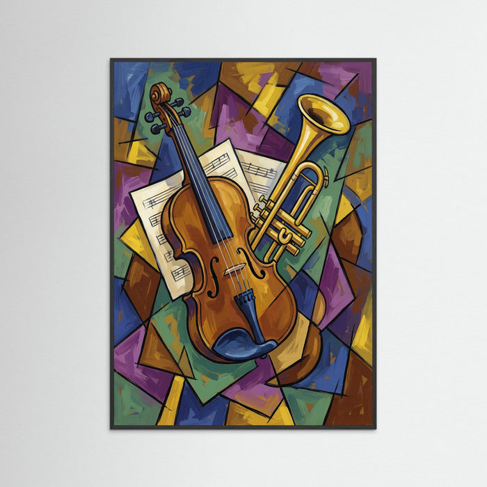 Black Wood Cubist Woman