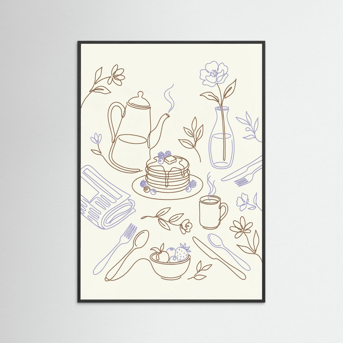 Black Wood Culinary Doodles