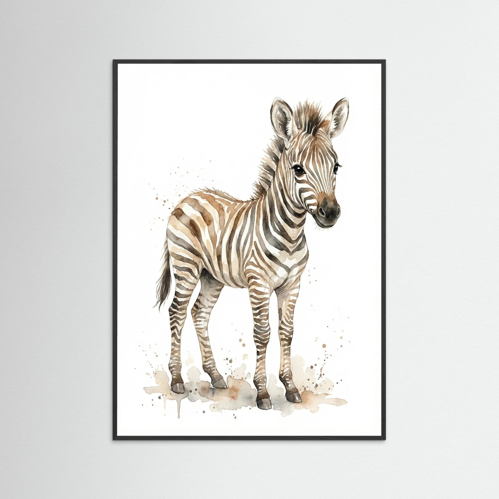 Black Wood Curious Giraffe Calf