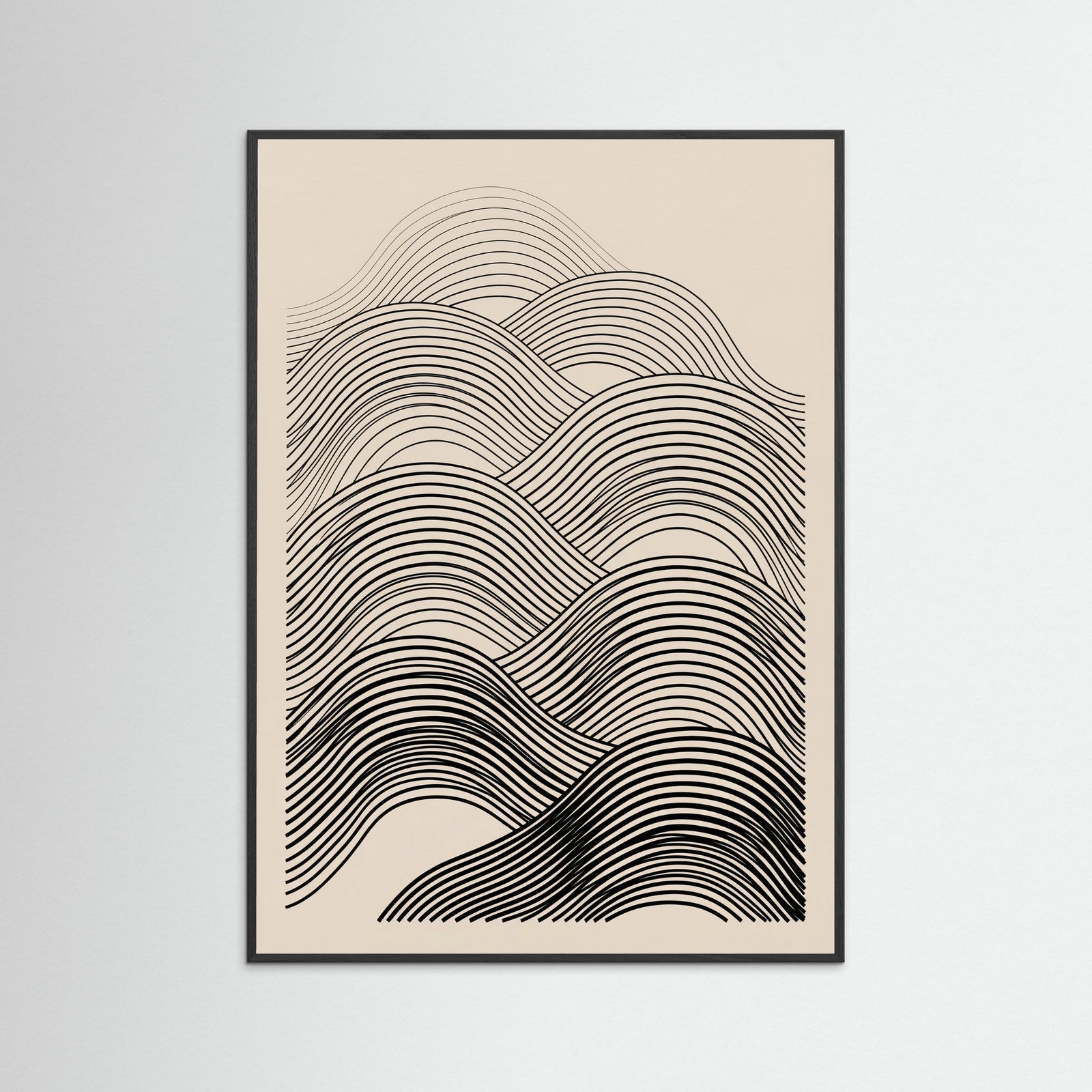 Black Wood Curved Flow