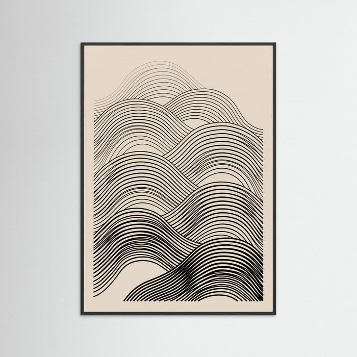 Black Wood Curved Flow