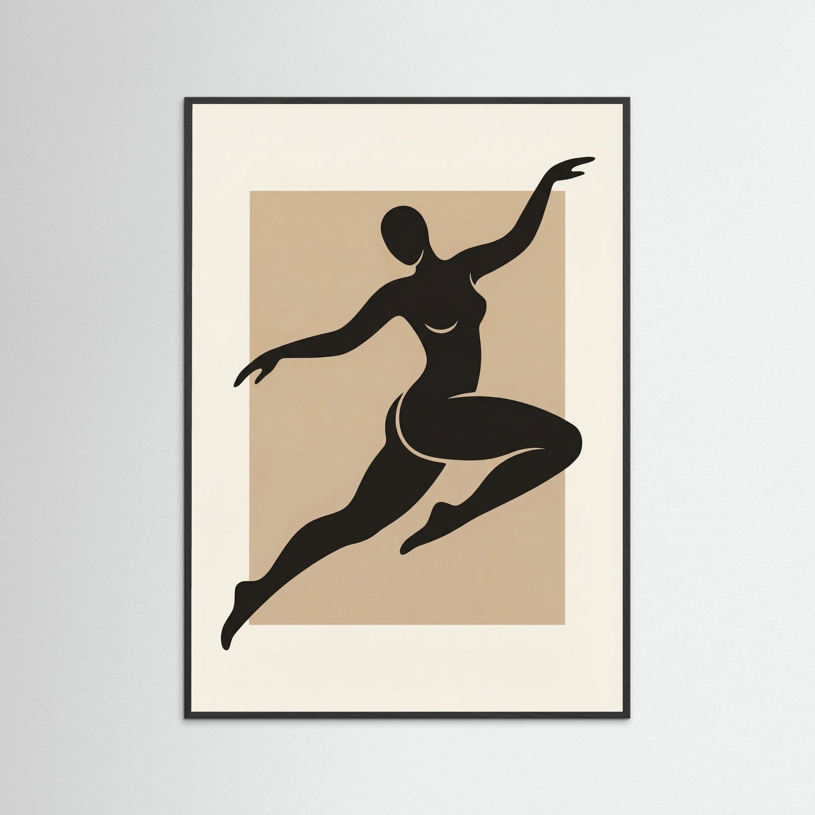 Black Wood Curved Silhouette