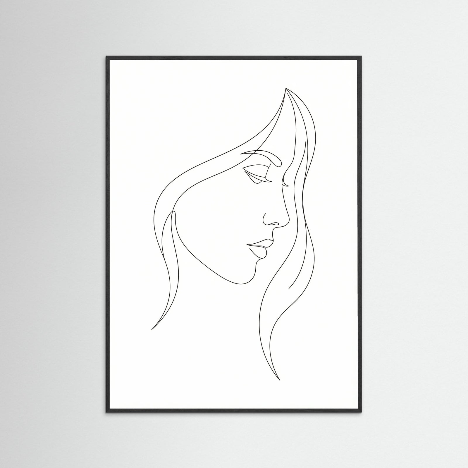 Black Wood Curved Silhouette