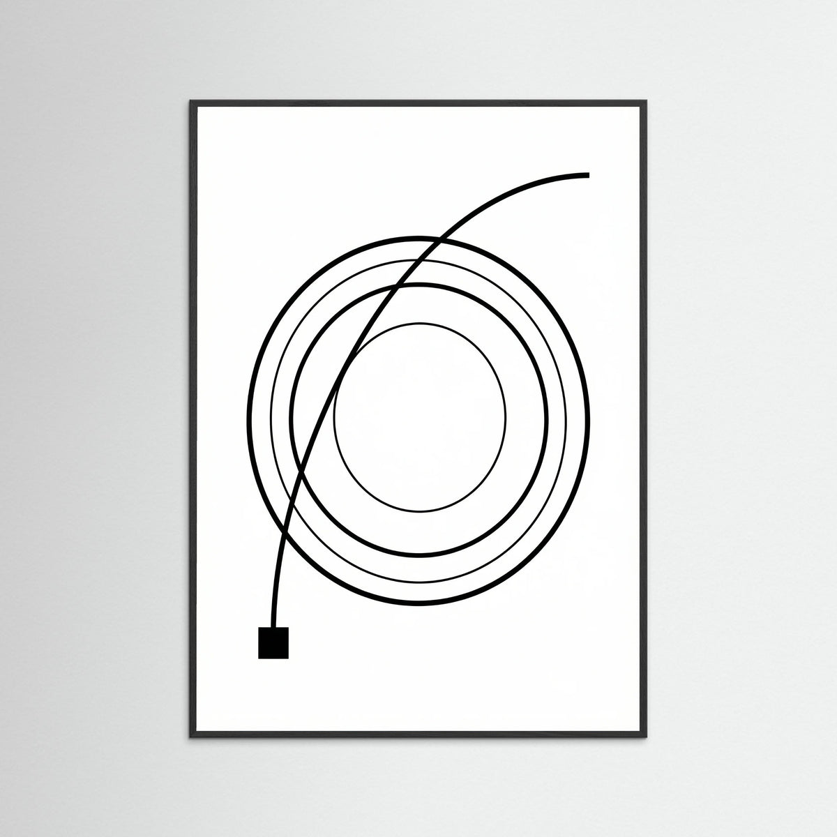 Black Wood Curved Trajectory
