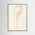 Black Wood Dancing Figure Sketch