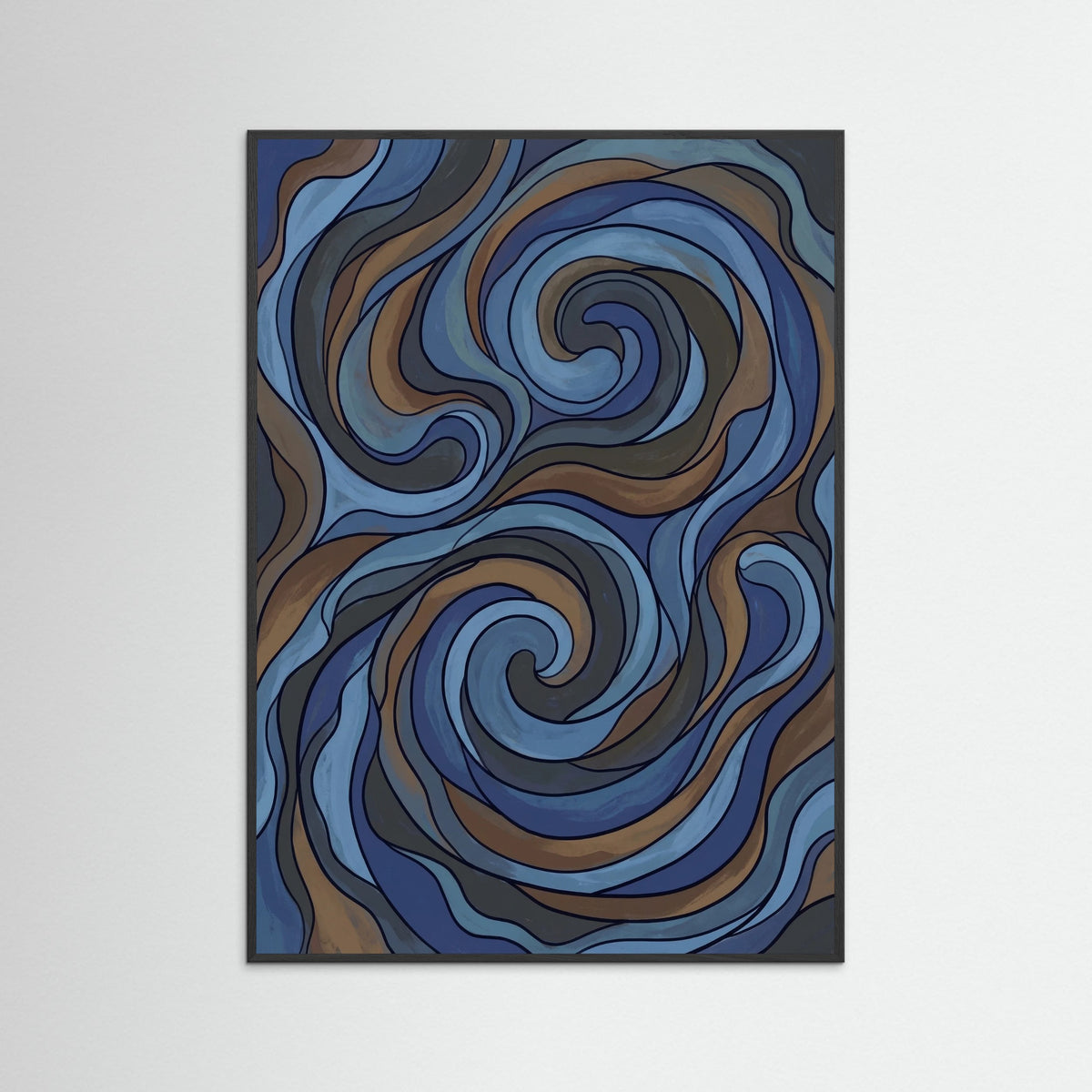 Black Wood Deep Blue Fragments