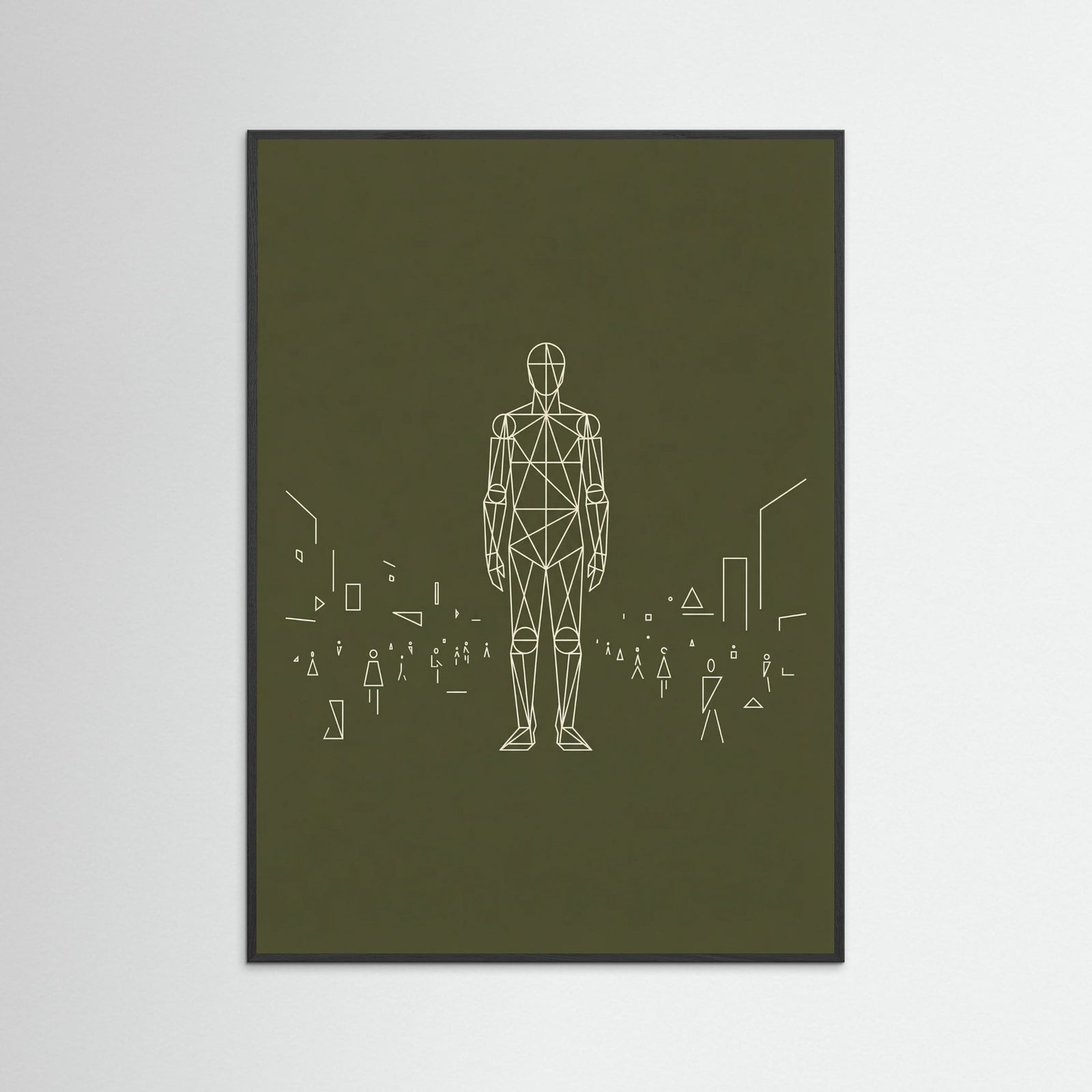 Black Wood Dense Geometric Crowd