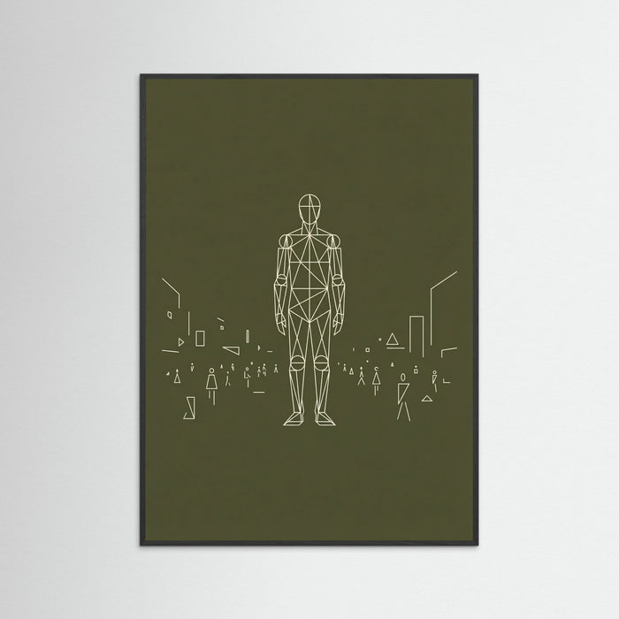 Black Wood Dense Geometric Crowd
