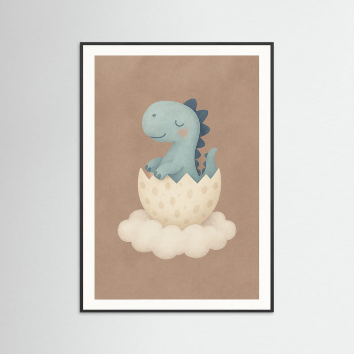 Black Wood Dinosaur Hatchling