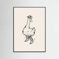 Black Wood Duck wearing Western Boots Poster