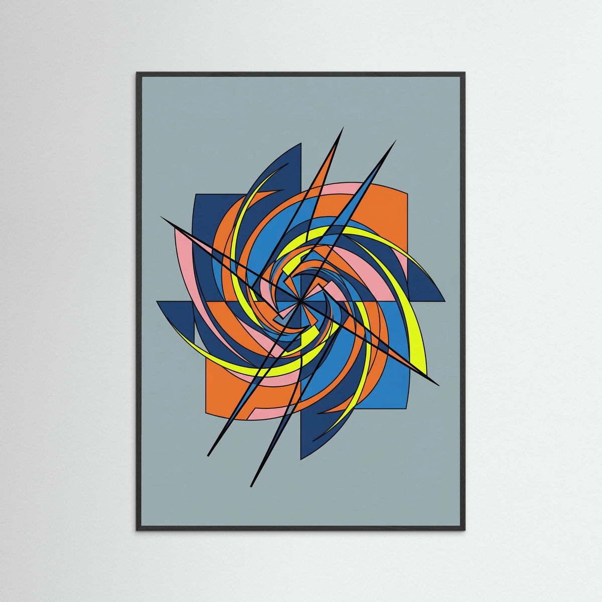 Black Wood Dynamic Abstraction Gray