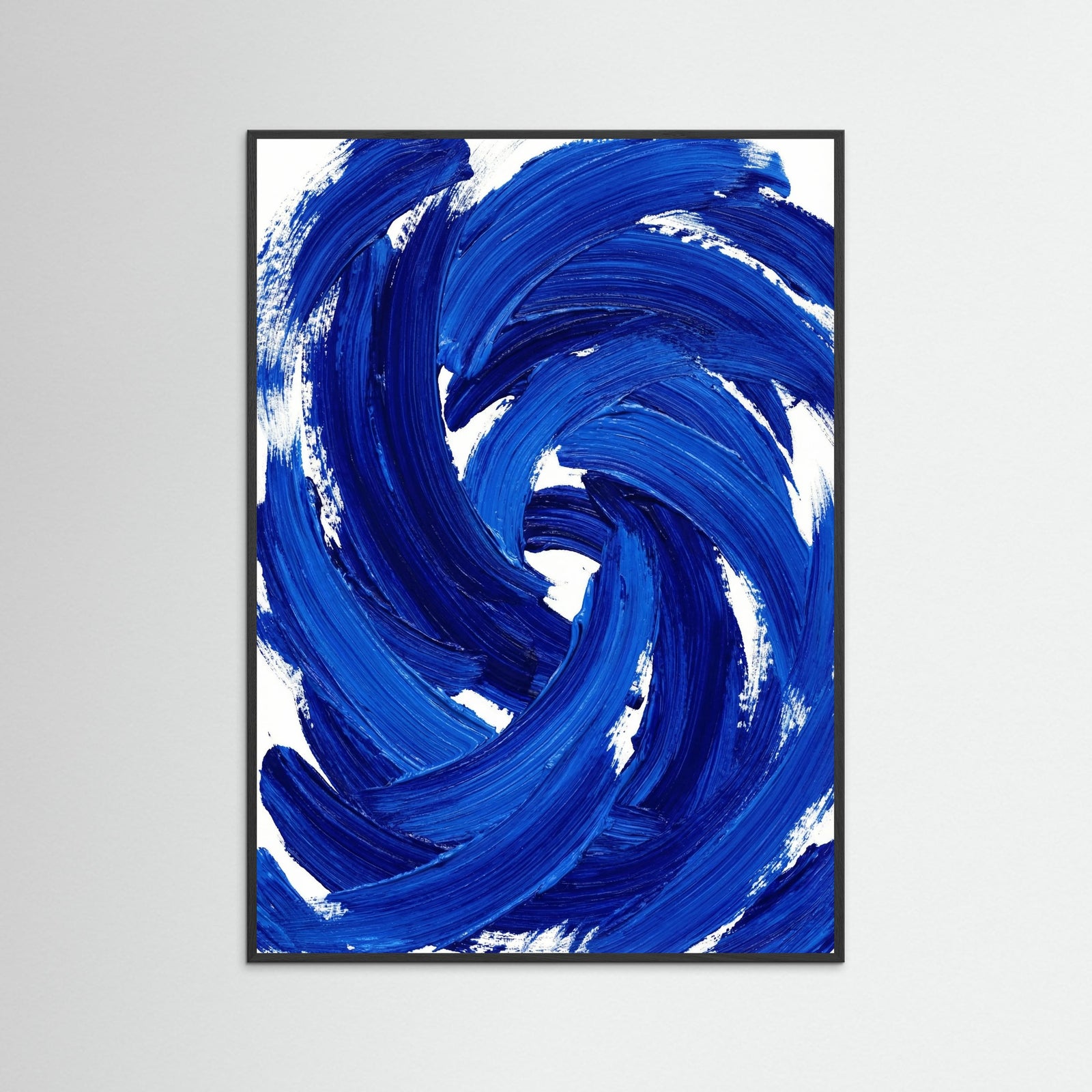 Black Wood Dynamic Blue Abstraction