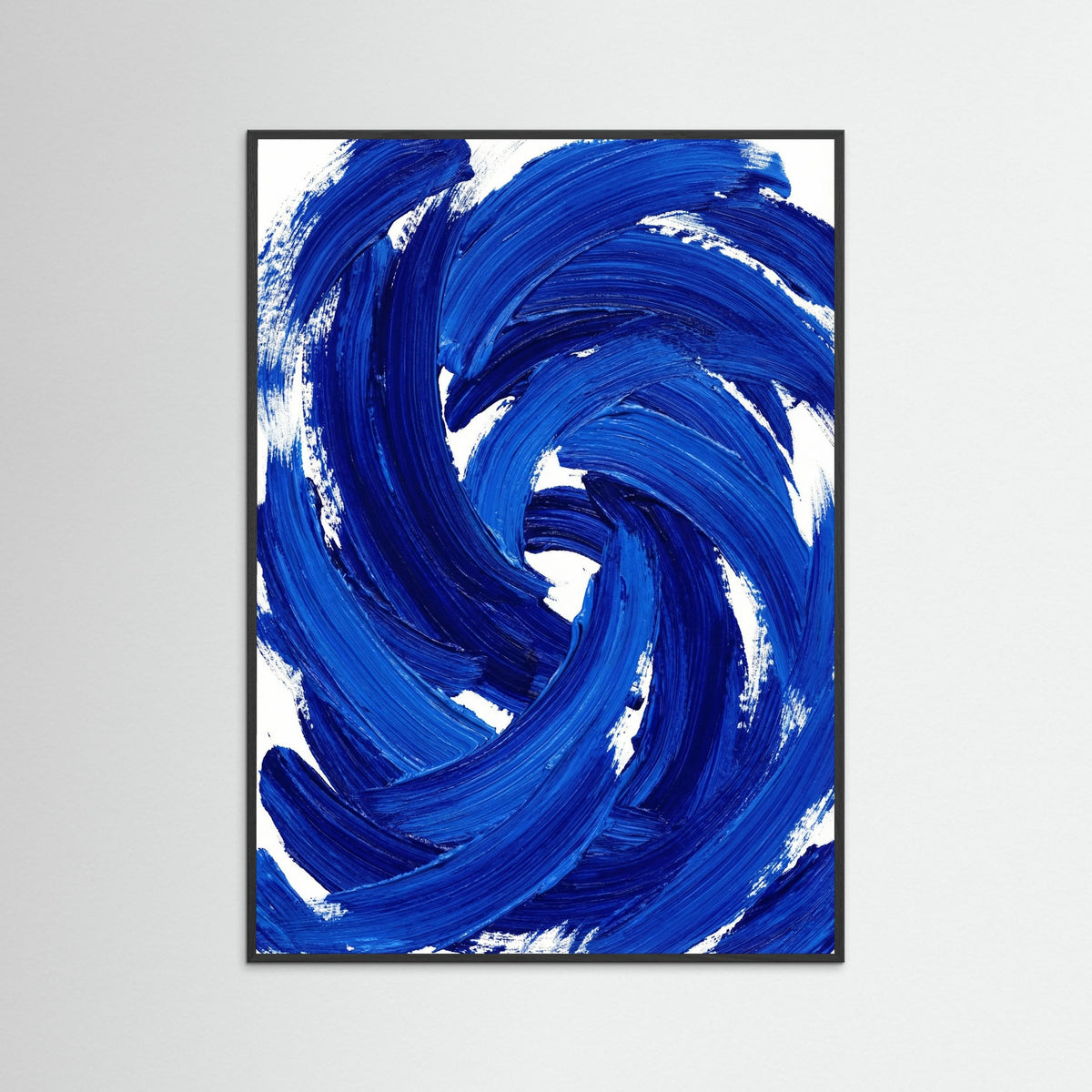 Black Wood Dynamic Blue Abstraction