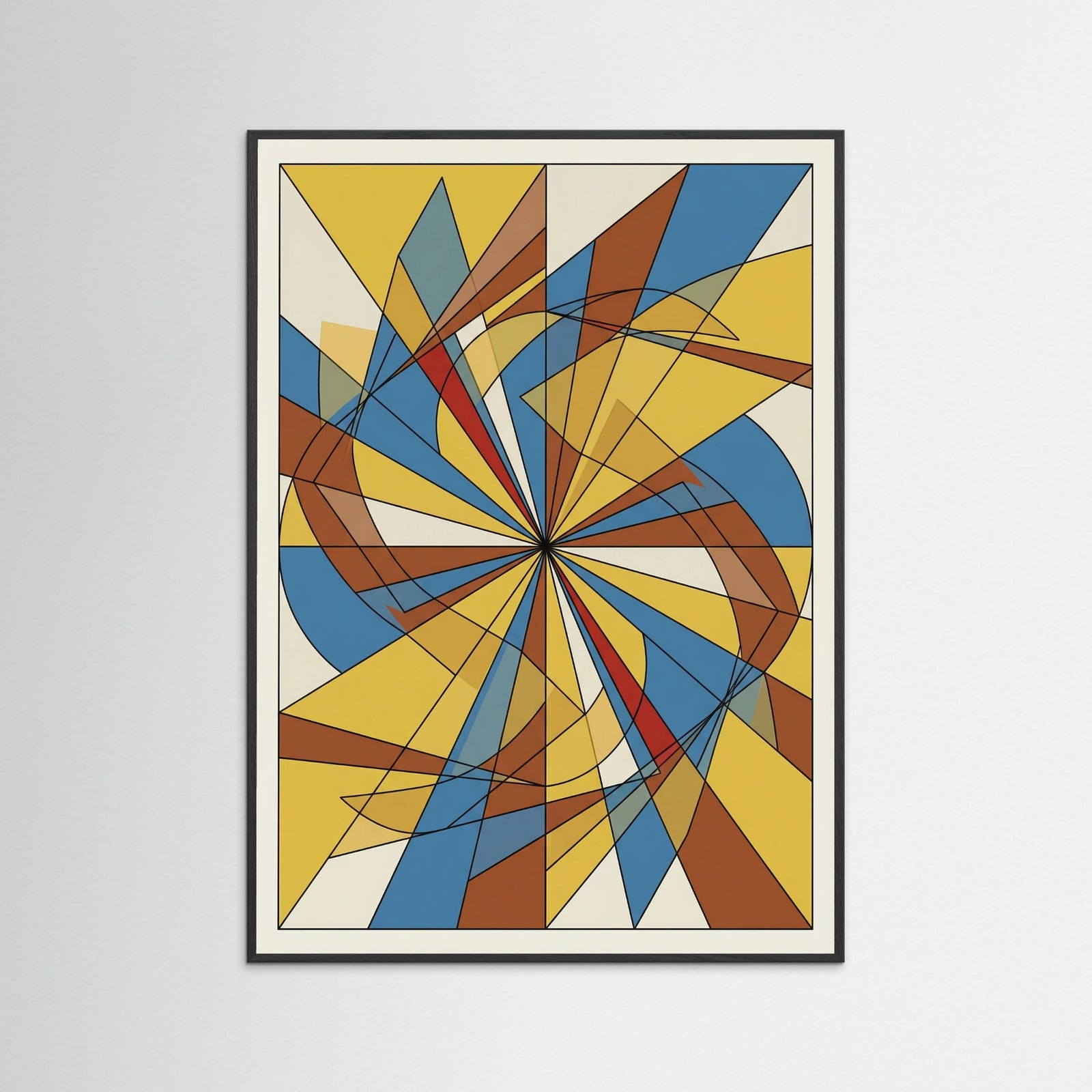 Black Wood Dynamic Geometric Forms