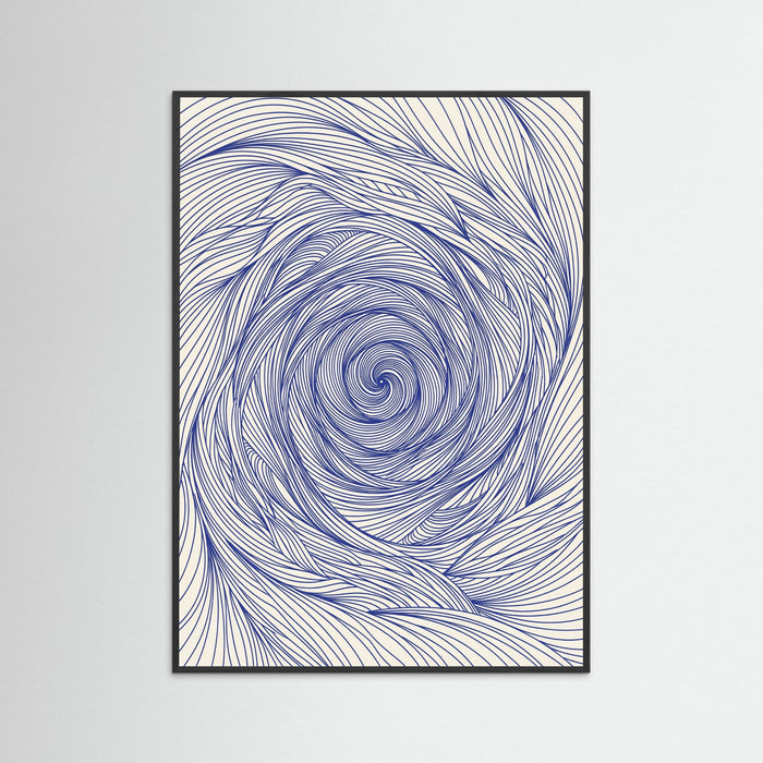 Black Wood Dynamic Indigo Swirl
