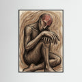 Black Wood Earthen Figure Study
