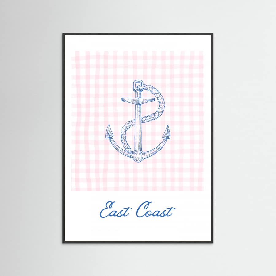 East Coast Anchor Poster – plakat og kunsttryk