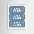 East Coast Tickets Poster – poster and art print