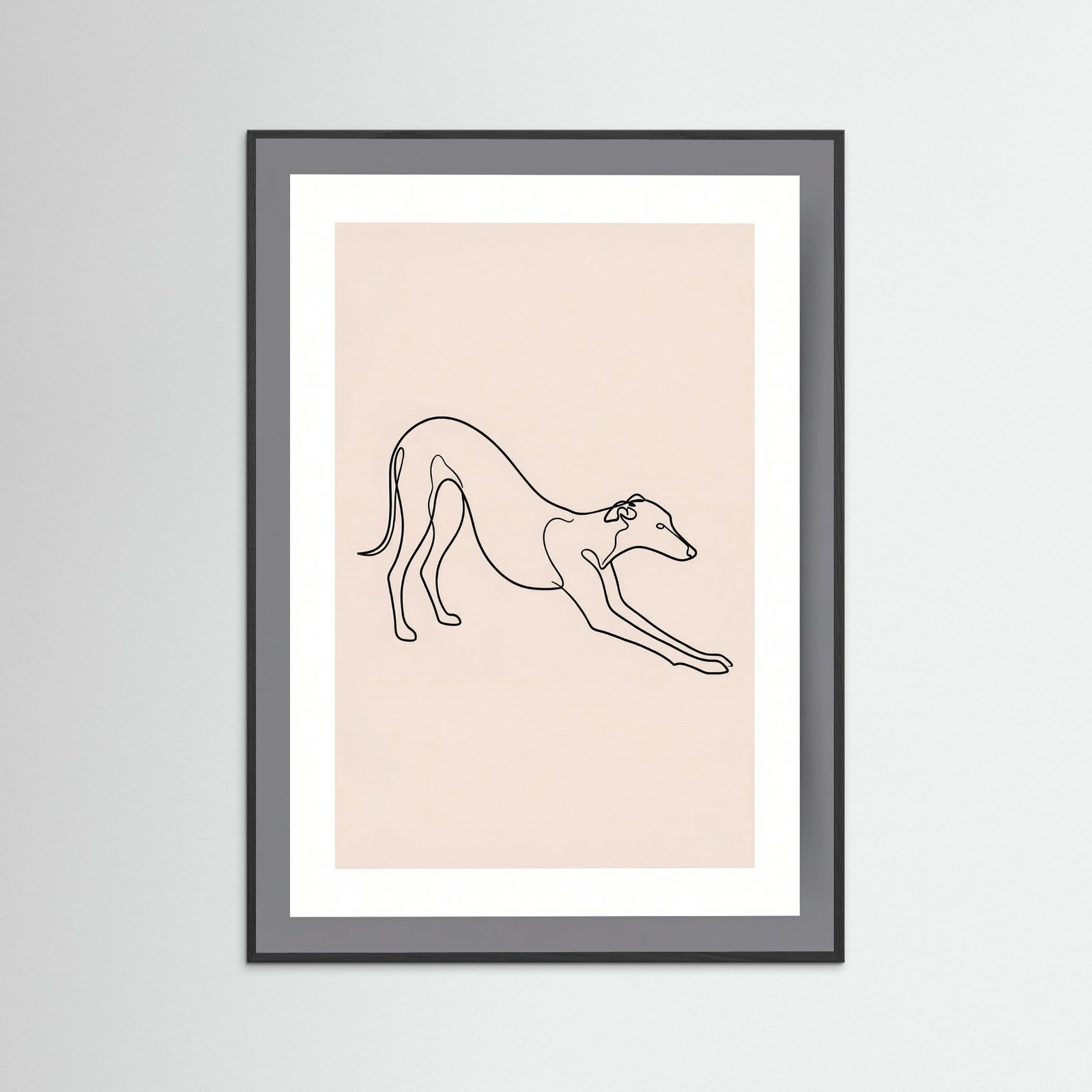 Black Wood Elegant Feline Sketch