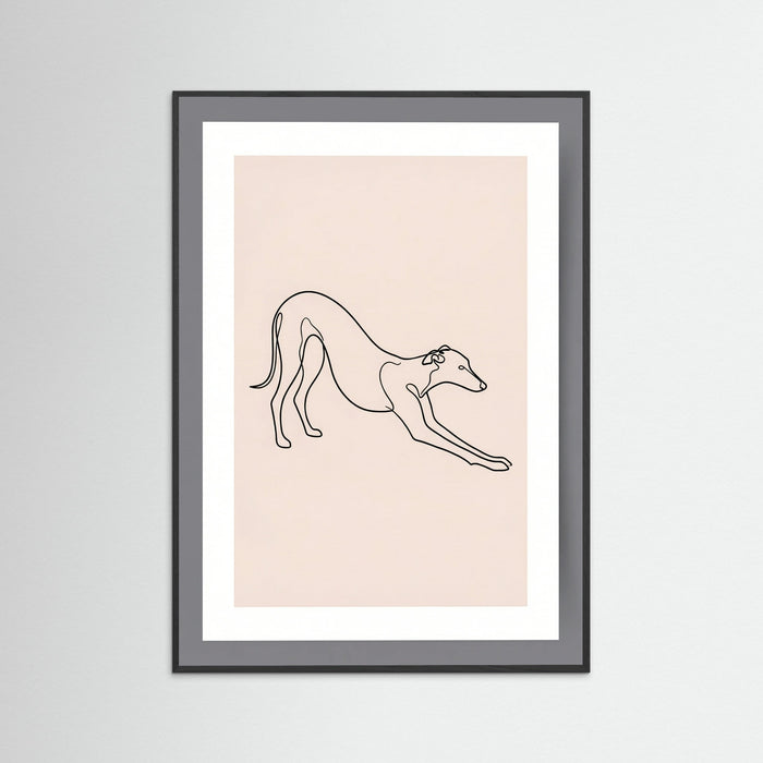 Black Wood Elegant Feline Sketch