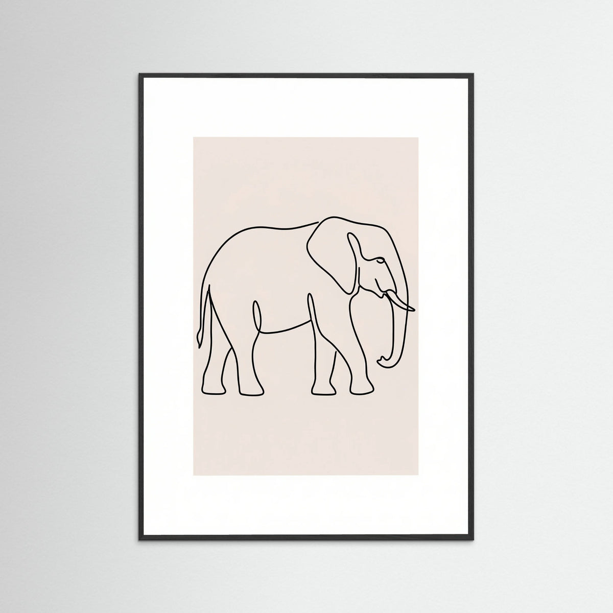 Black Wood Elegant Line Fauna