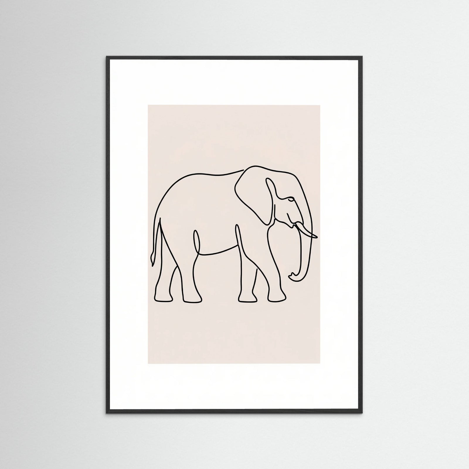 Black Wood Elegant Line Fauna